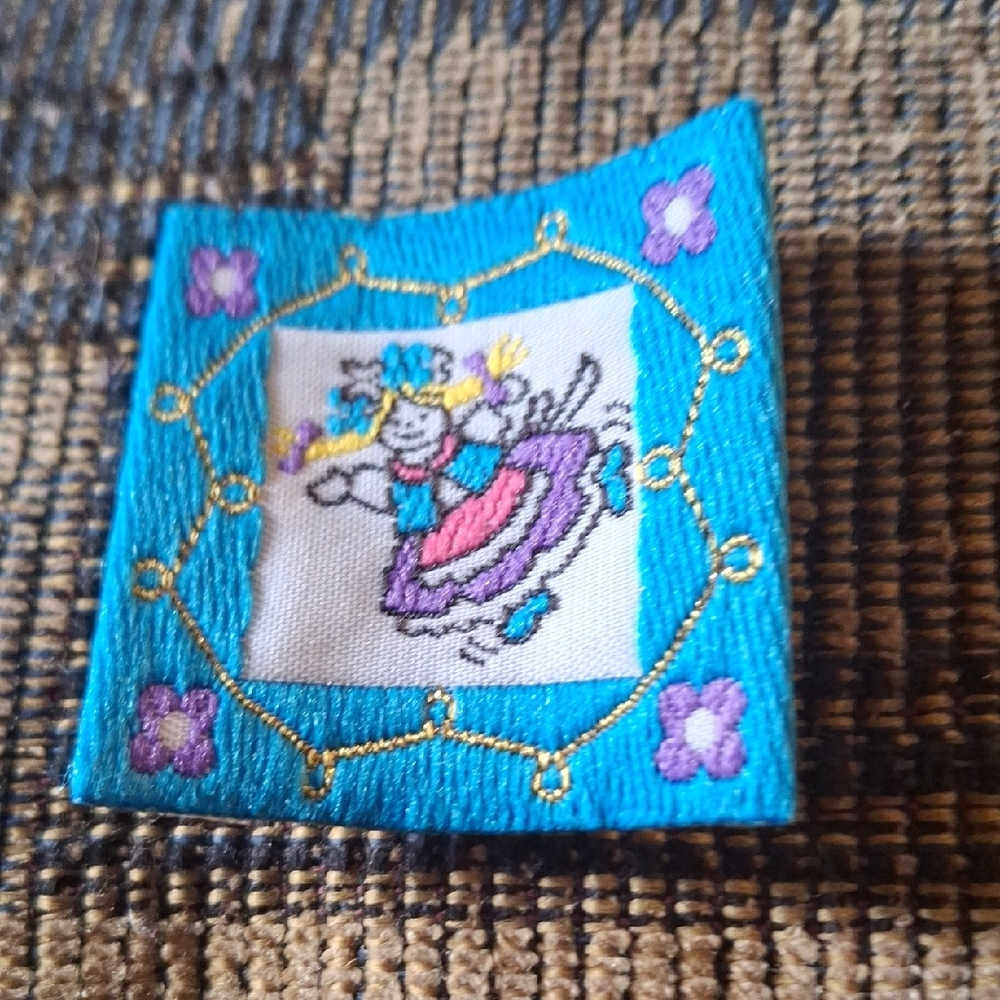 Embroidered Blue Fairy Princess Patch - Pink & Purple Accents